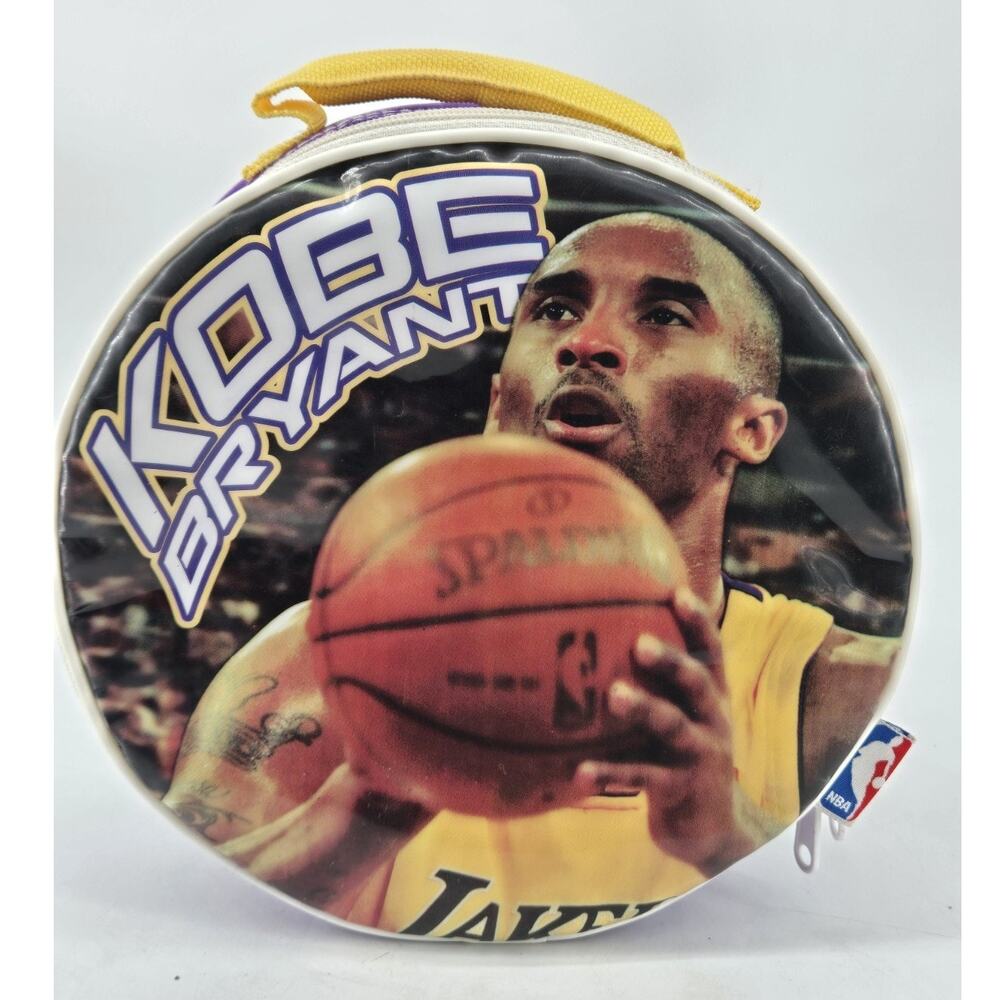 2011 NBA Kobe Bryant Lakers Basketball Double Sided Round Zip Around Lunch Bag